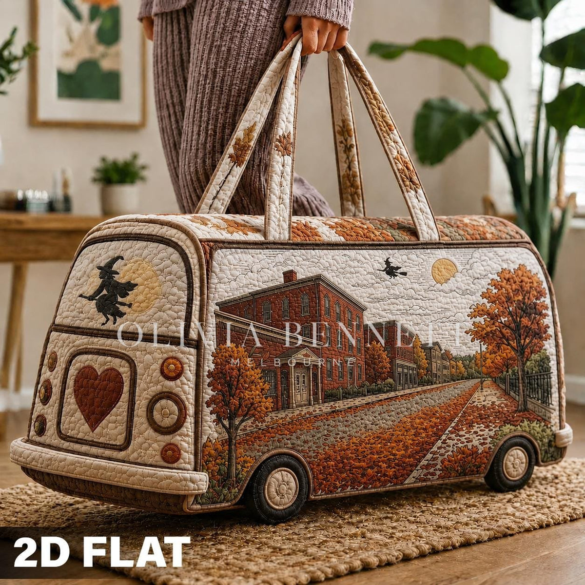 Autumn Village Quilted Duffle Bag