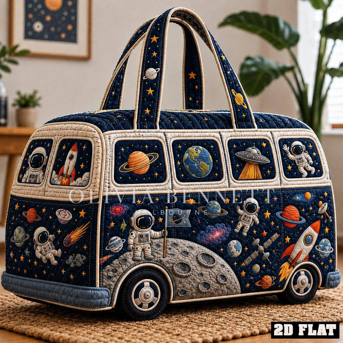 Galaxy Explorer Quilted Duffle Bag
