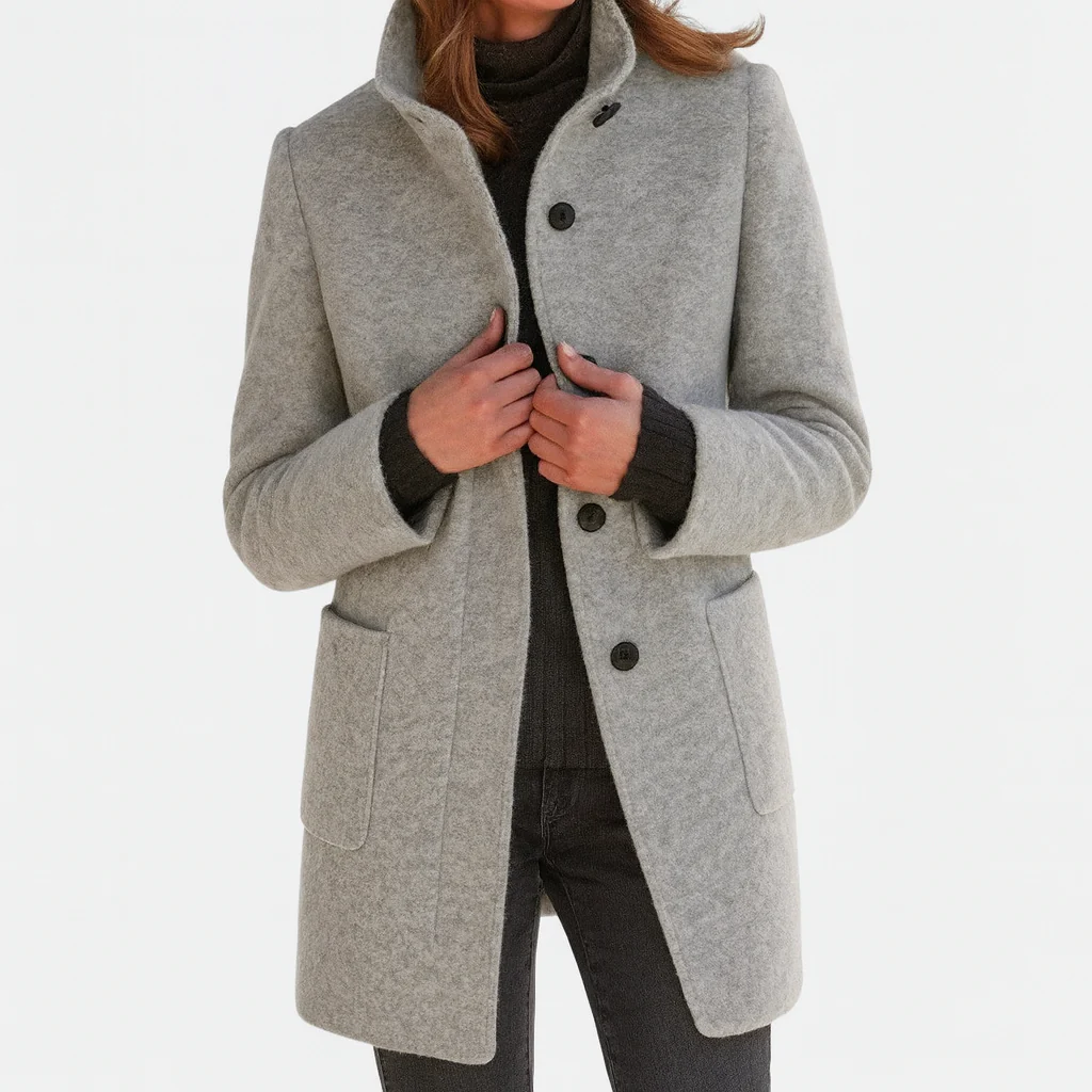 Victoria — Warm, Elegant Coat with a Cosy High Collar